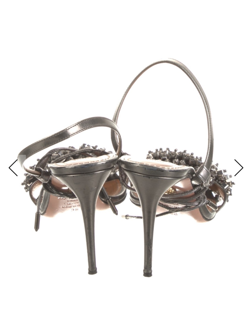 Aquazzura silver metallic size 38 - Picture 4 of 5